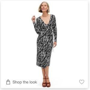 DVF x Target Midi Sea Spots Black Wrap Dress - M - Diane von Furstenberg